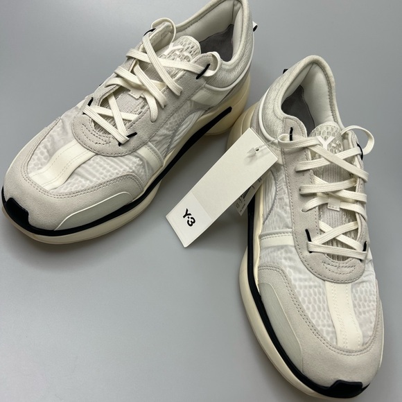 Y-3 Adidas Ajatu Run Sneakers White Grey Men’s 10.5 $350 main image 4